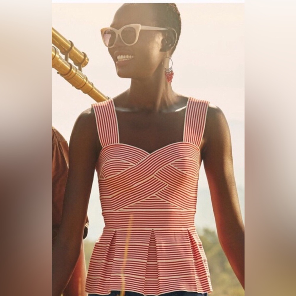 HD in Paris for Anthropologie | Cabana Bandage Peplum Top | Size M